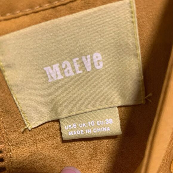 Maeve Womens Mustard Yellow Embroidered Lace Up Tank Top 6 Boho Cottagecore - Picture 4 of 9